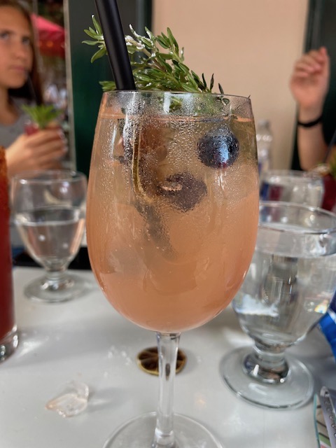 Delicious cocktails on Quebec City patio